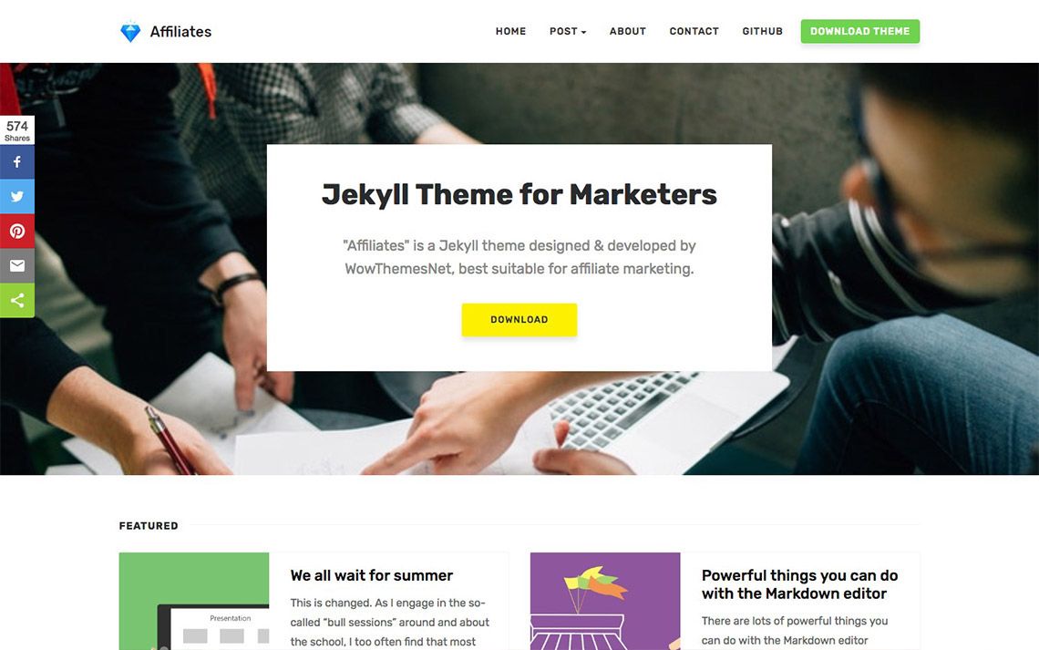 Affiliates Jekyll theme