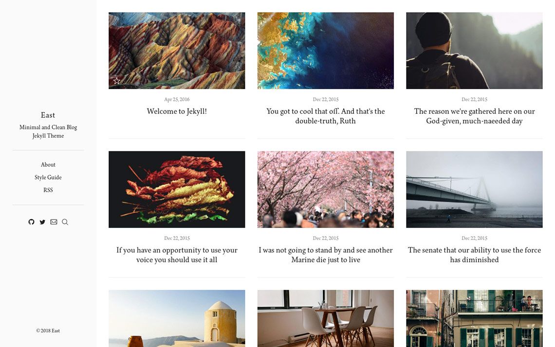 East Jekyll theme