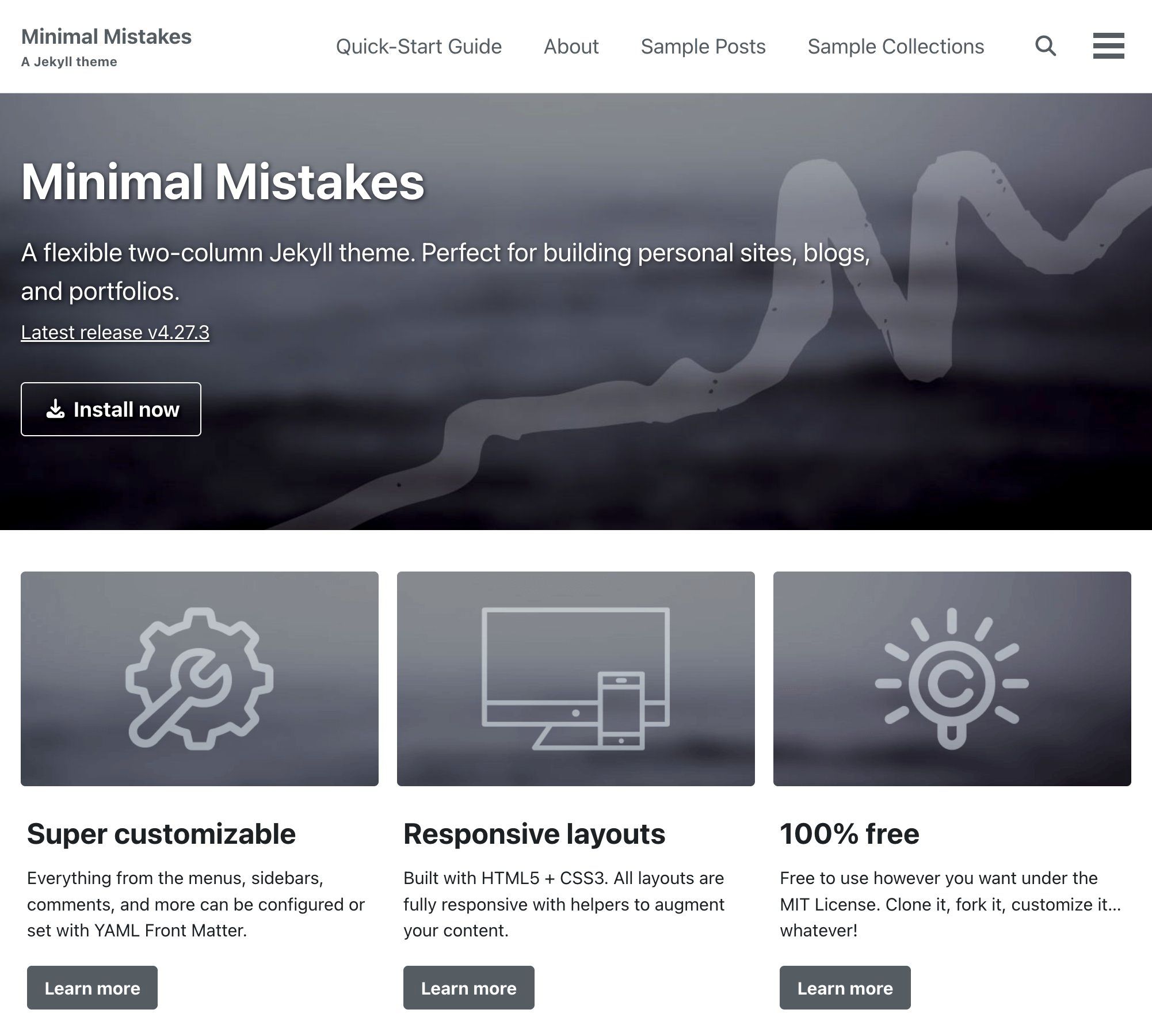 Minimal Mistakes Jekyll theme